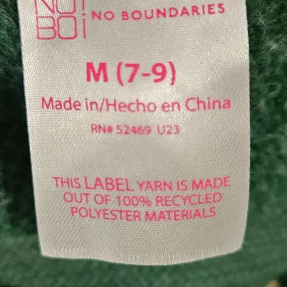 No Boundaries Junior's‎ Medium (7/8) Green Butterfly Hoodie - Picture 4 of 7